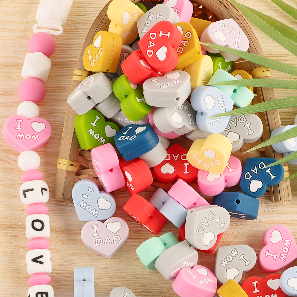 5pcs Heart Shape Love MOM Dad  - đánh giá và giá Body Jewelry Diy
