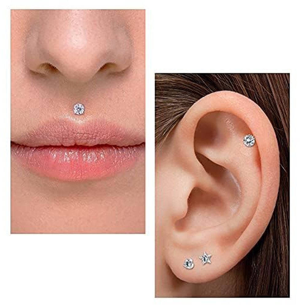16G Push In Threadless Flat Ba - đánh giá và giá Body Jewelry Threadless