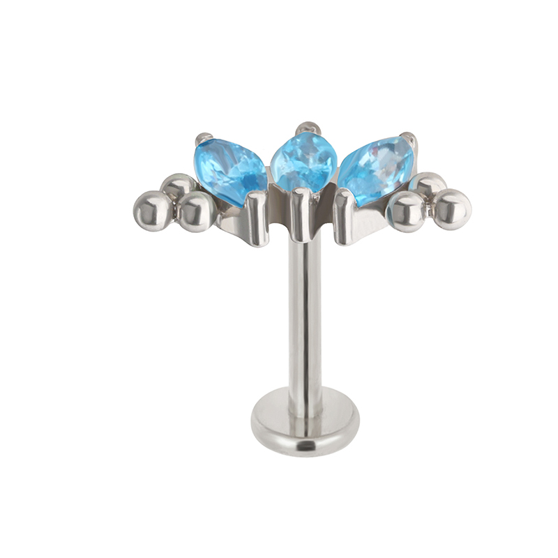 ASTM F136 Titanium PIERC 3 CZ  - đánh giá và giá Cluster Stud Ear