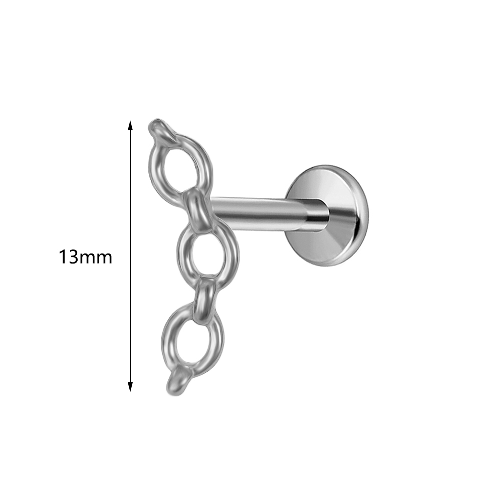 ASTM F-136 Titanium Labret Pie - đánh giá và giá Body Jewelry Threadless